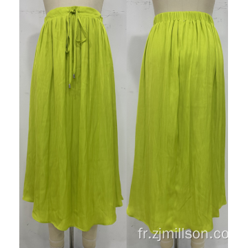 Vaise élastique réglable vert fluorescent jupe midi